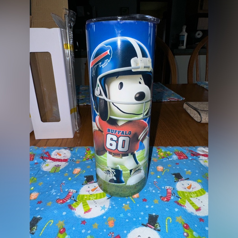 Buffalo Bills Snoopy Stainless Steel 20oz Tumbler